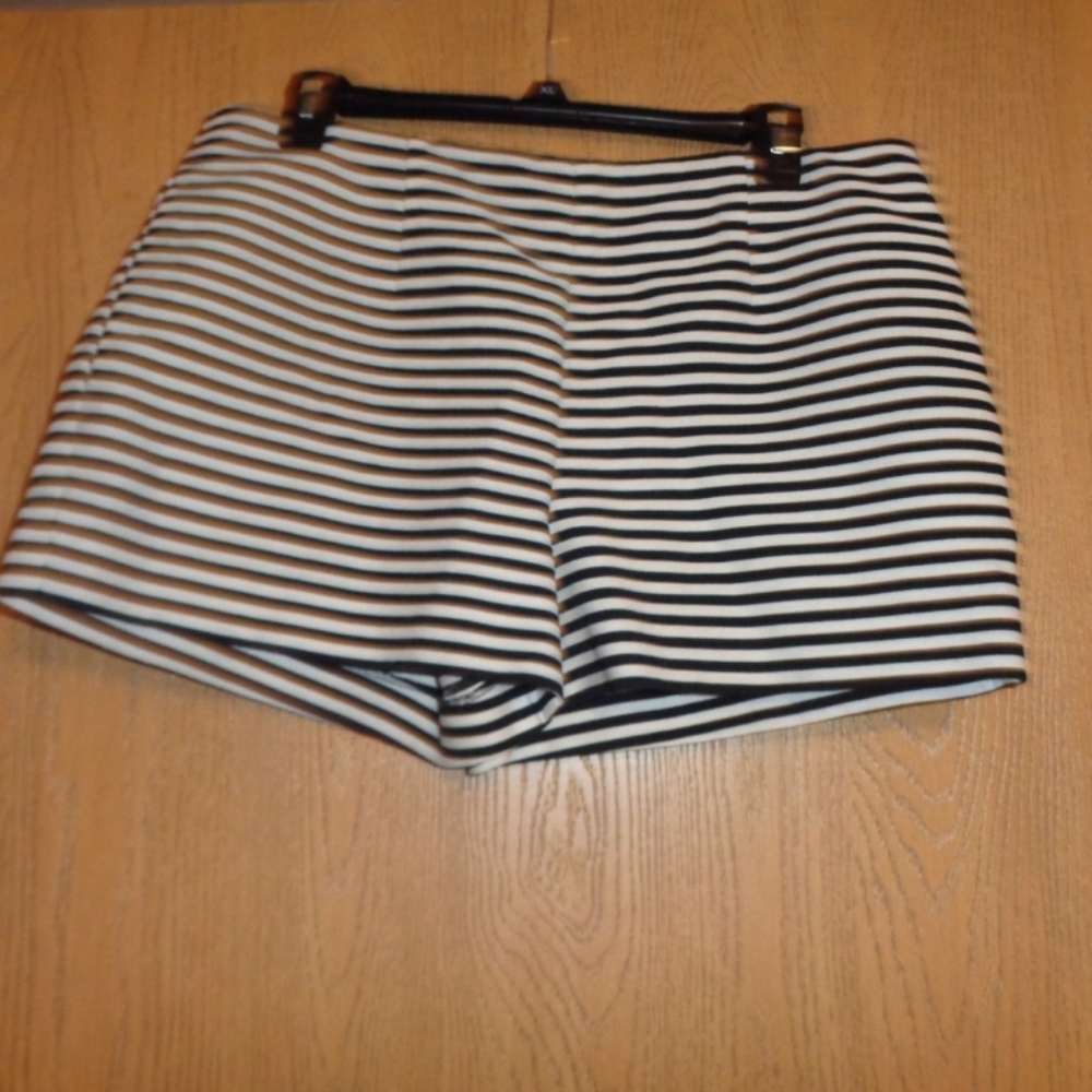 Rachel Rachel Roy White Nautical Stripe Shorts 10